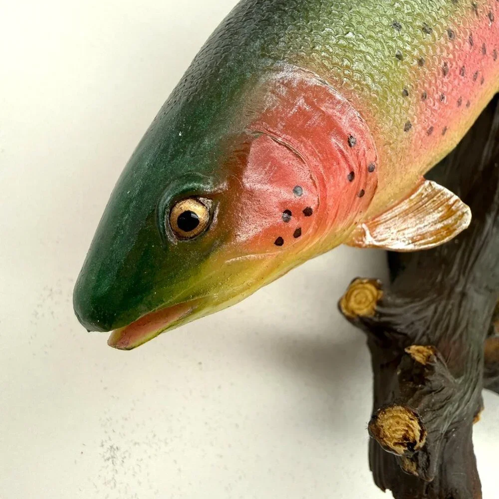 Wild Wings Rainbow Trout Wall Hook Mark Susinno w/ Box Rustic Lodge Decor Angler